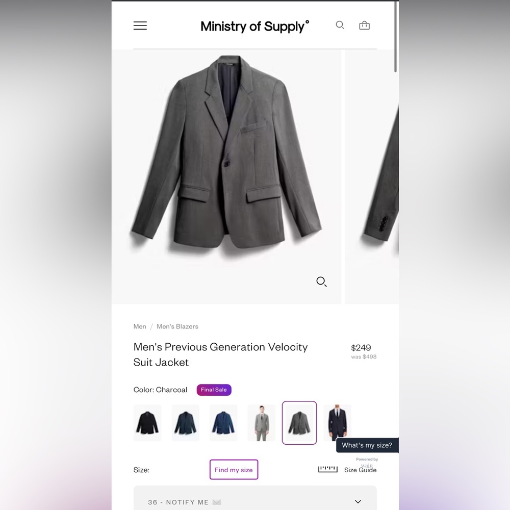 Ministry of Supply Velocity suit jacket